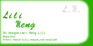 lili meng business card